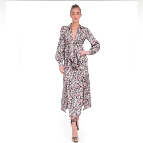 🆕 Cinq á Sept Quin Midi Dress in Powder Blue Multi