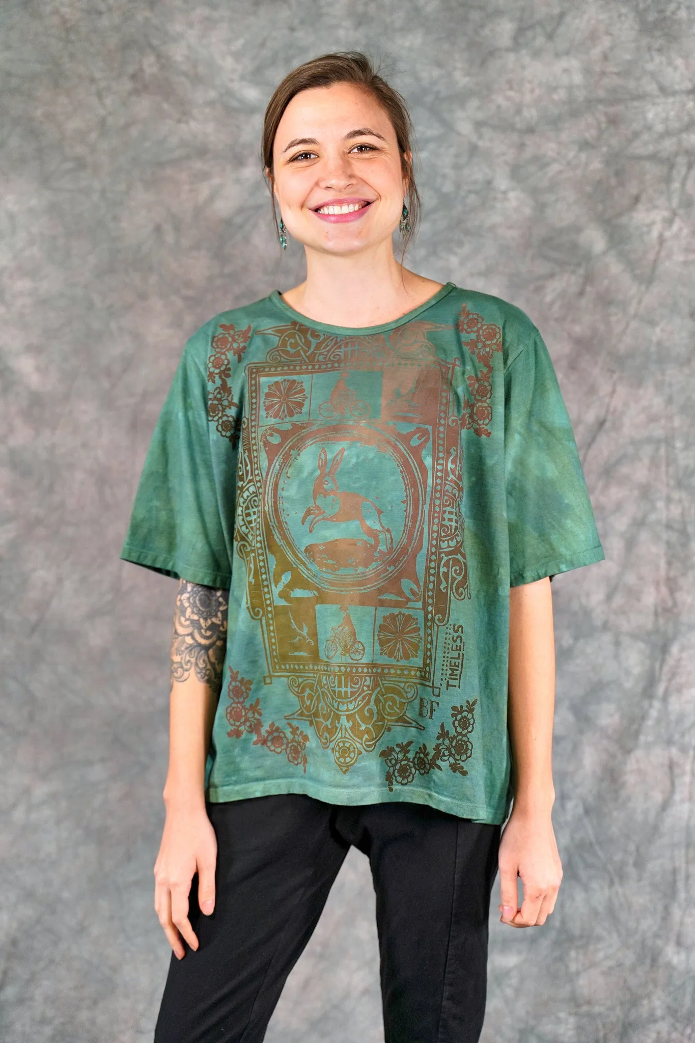 1171HD Fiona Tee Vintage Bottle Green