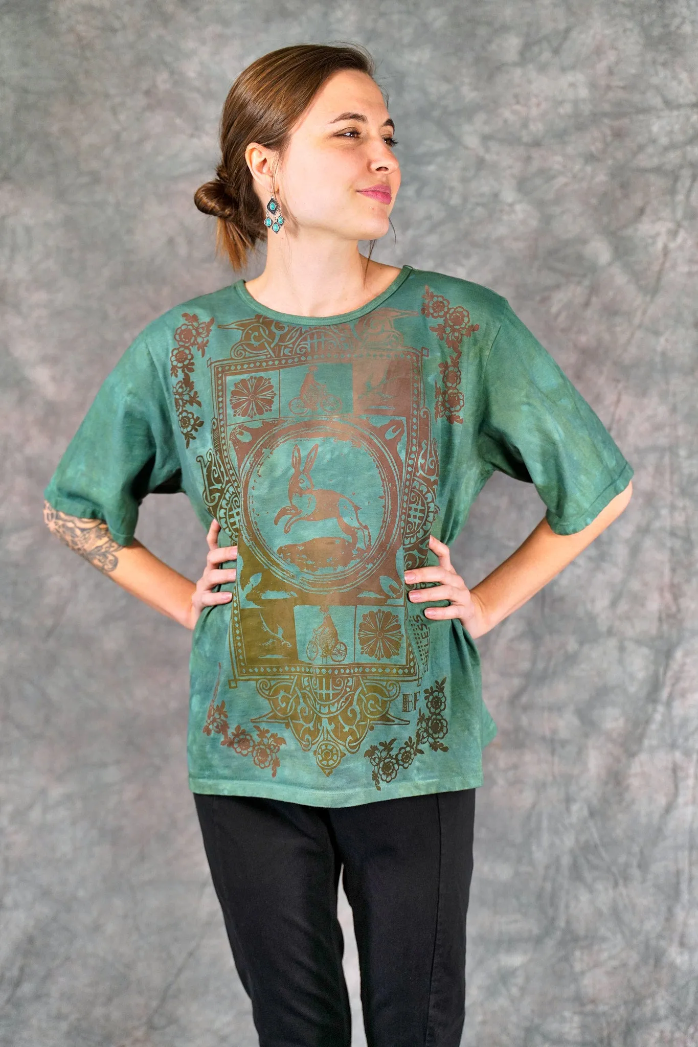 1171HD Fiona Tee Vintage Bottle Green