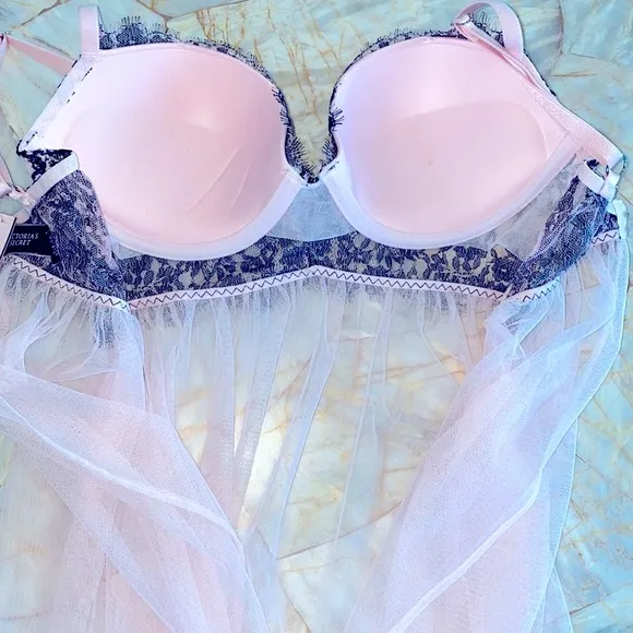32D Very Sexy Midi Satin Slip Babydoll Nightgown Nighty