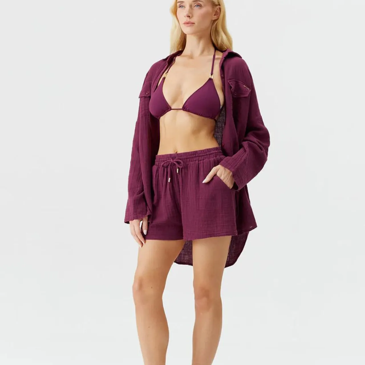 Abbie Bordeaux Shorts