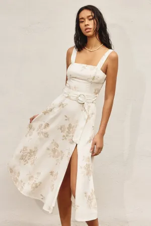 Adeline Buckle Midi Dress