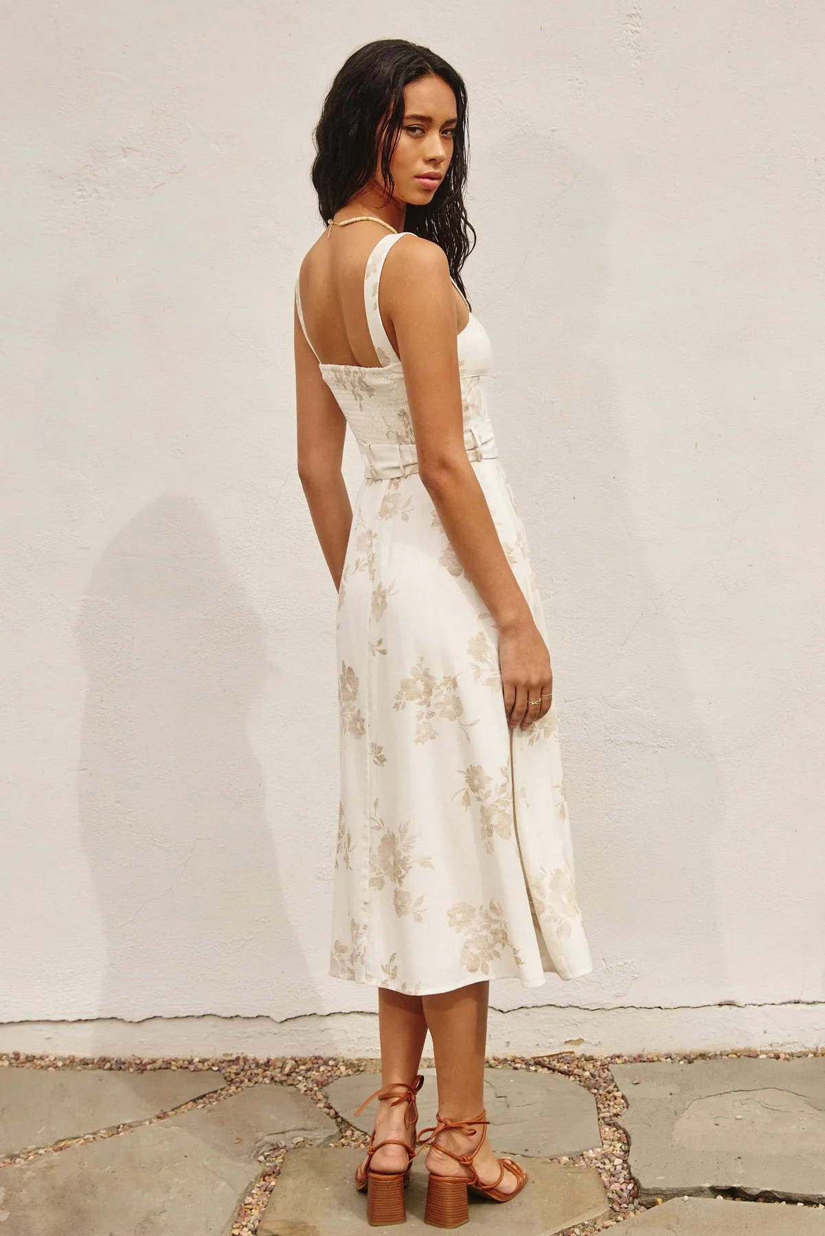 Adeline Buckle Midi Dress