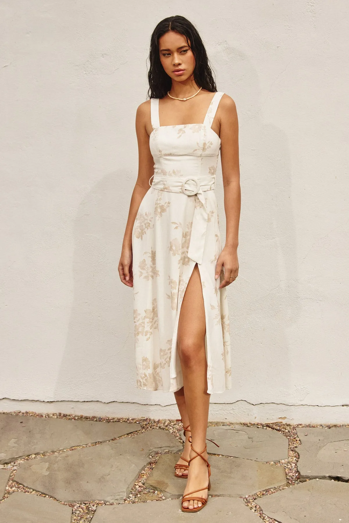 Adeline Buckle Midi Dress