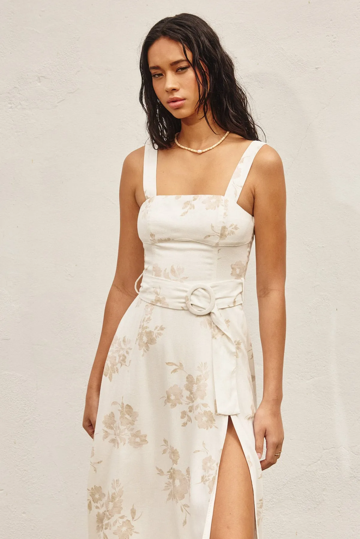 Adeline Buckle Midi Dress
