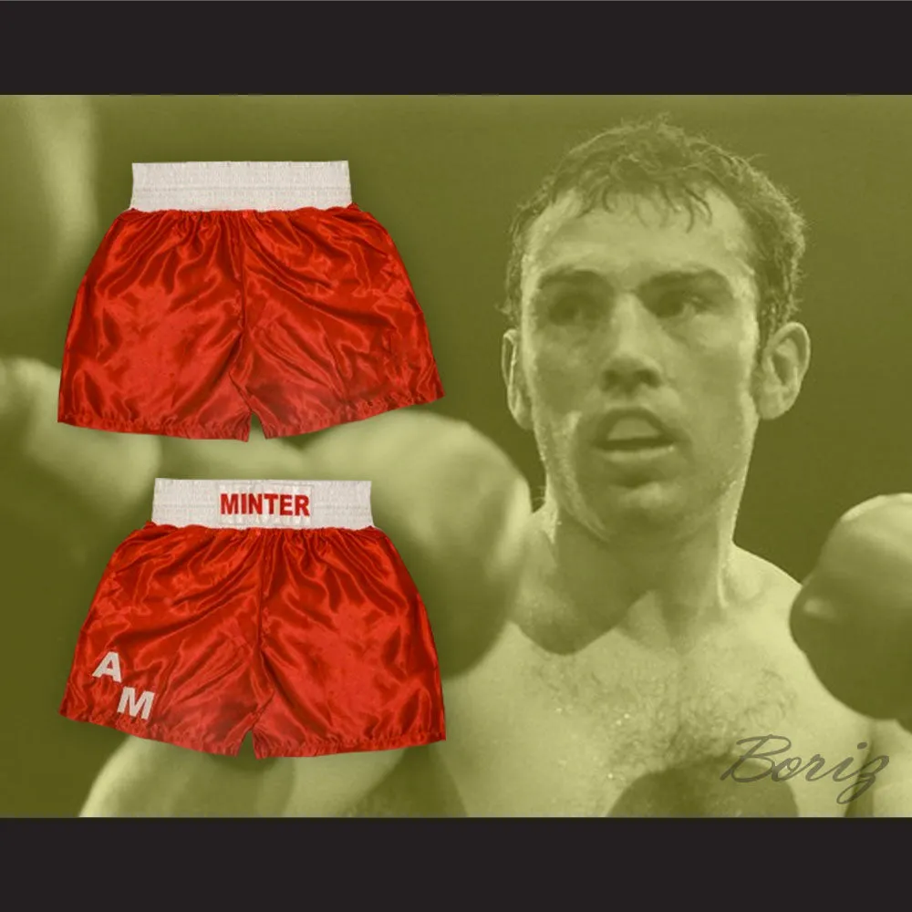 Alan Minter Red Boxing Shorts