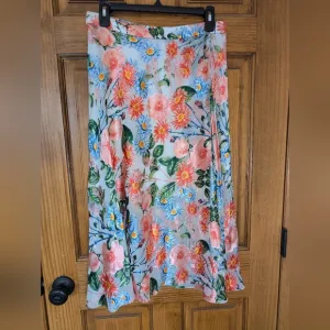 Alice and Olivia  silk blend midi skirt