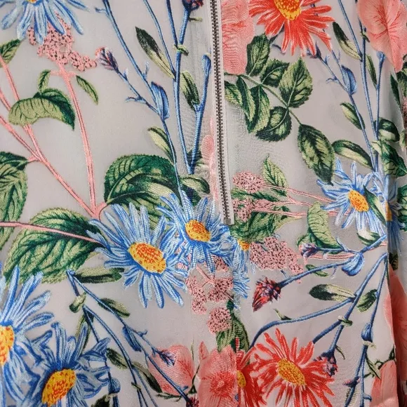Alice and Olivia  silk blend midi skirt