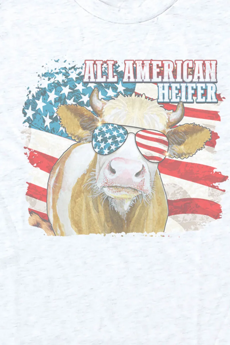 All American Heifer Tri-Blend Crew Tee