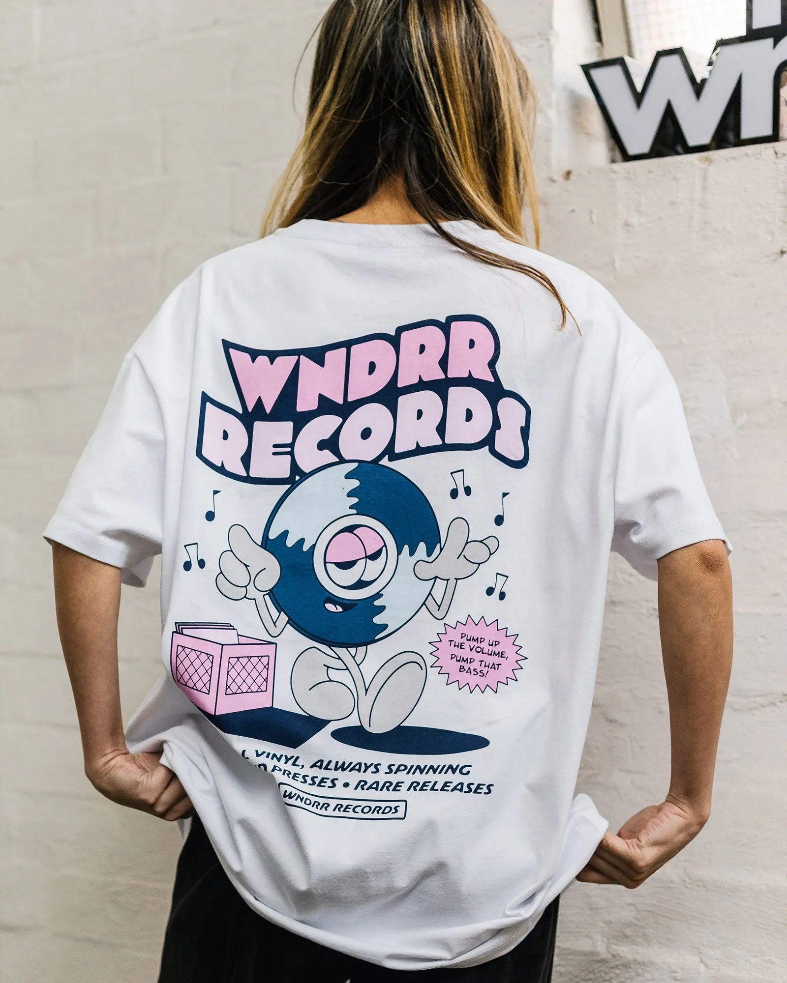 ALL VINYL BOX FIT TEE - WHITE