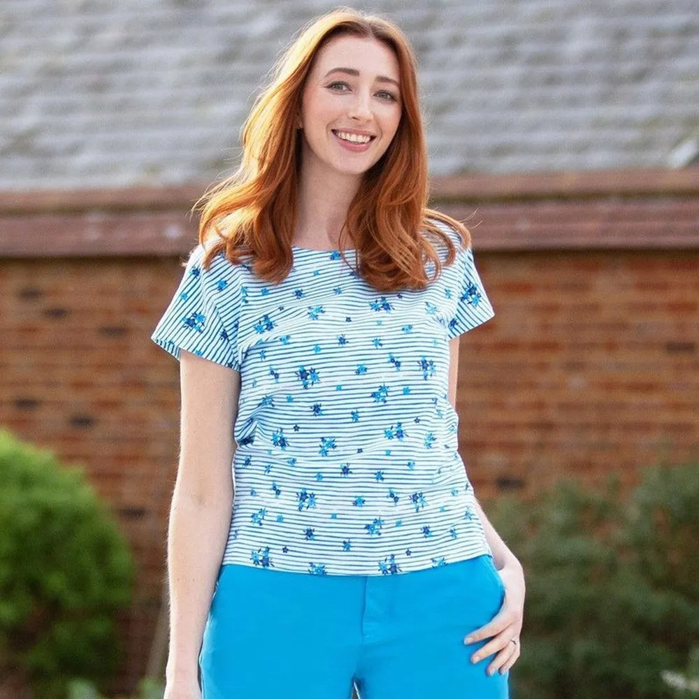 Alum Organic Jersey T-Shirt Stripy Ditsy