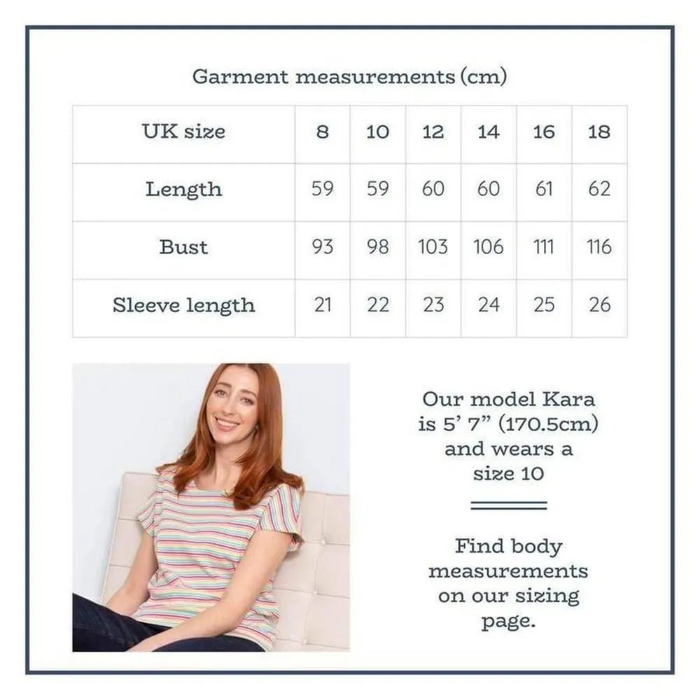 Alum Organic Jersey T-Shirt Stripy Ditsy