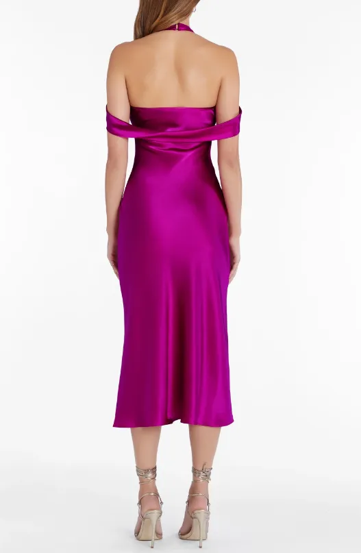 Amanda Uprichard Serenade Silk Dress - New Orchid