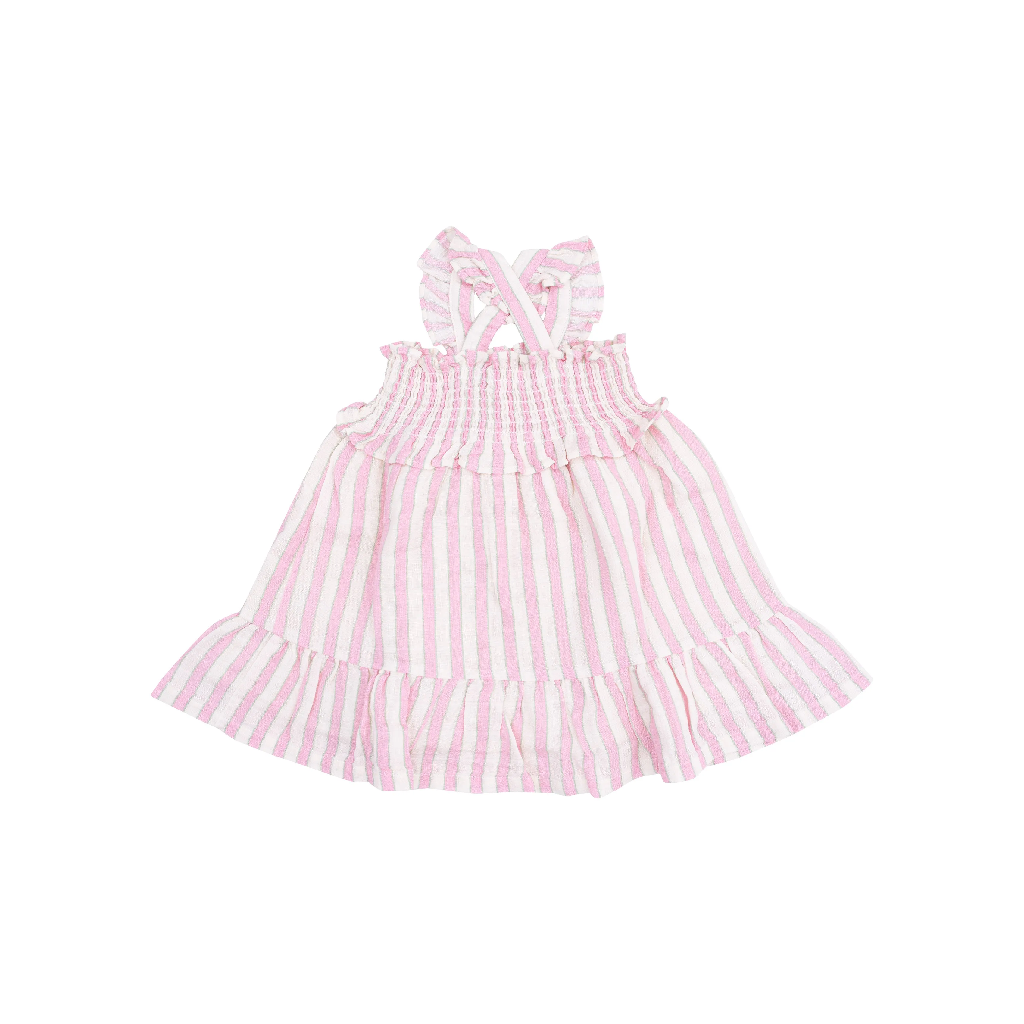 Angel Dear || Candy Stripe Smocked Ruffle Sundress