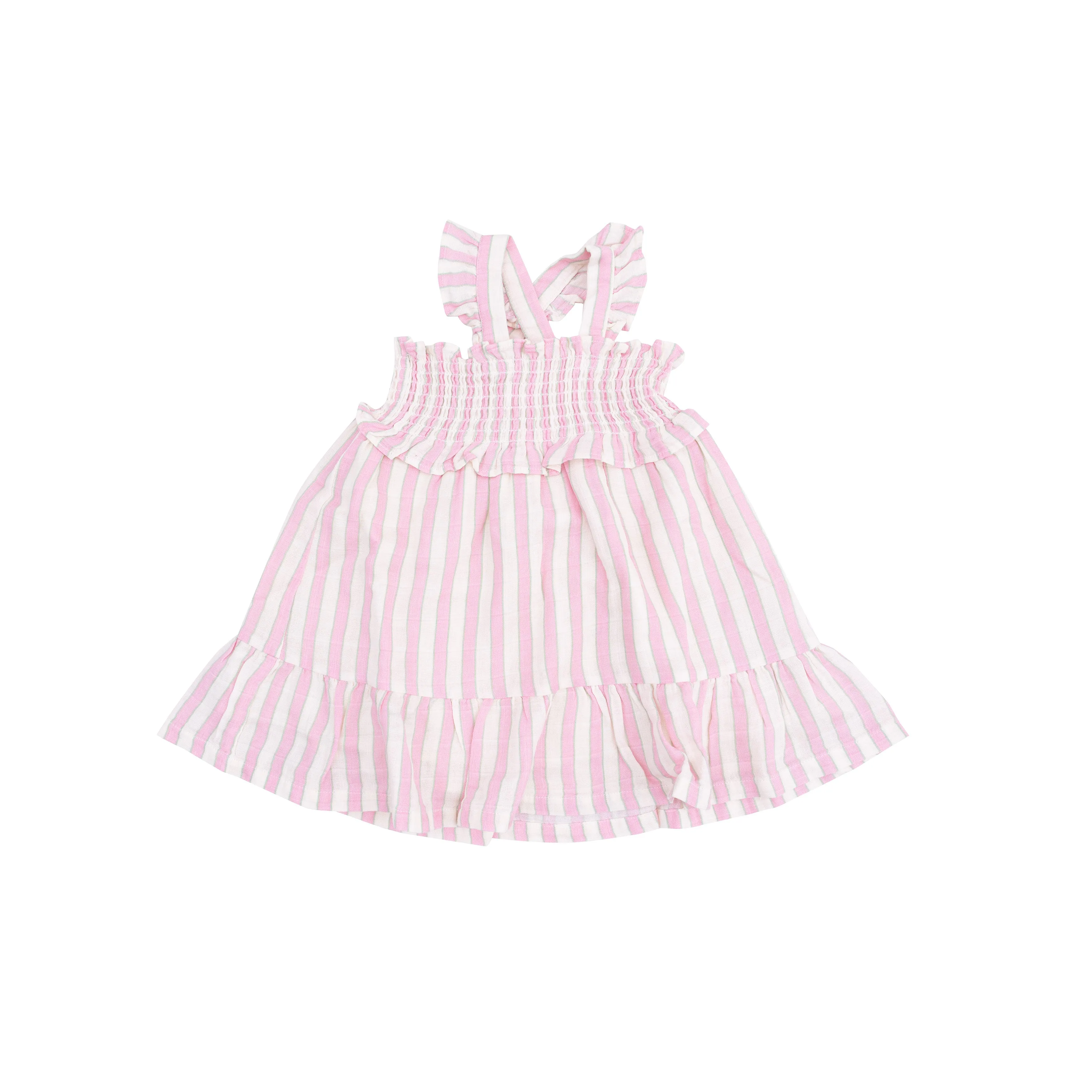 Angel Dear || Candy Stripe Smocked Ruffle Sundress