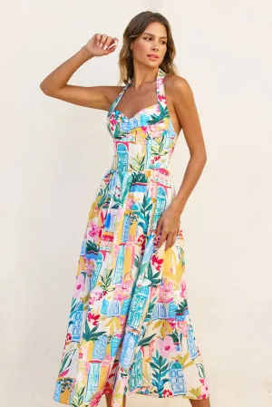 Anise Halter Neck Midi Dress