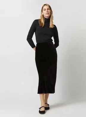 Ann Mashburn Mare Velvet Skirt - Black