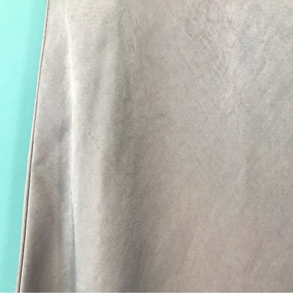 Anthropologie Lucy Paris Pull On Dusty Purple Satin Midi Slip Skirt L Sleek Rare