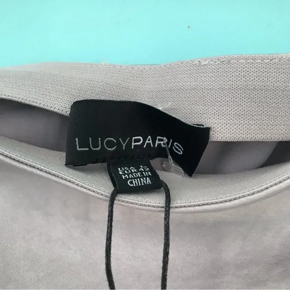 Anthropologie Lucy Paris Pull On Dusty Purple Satin Midi Slip Skirt L Sleek Rare