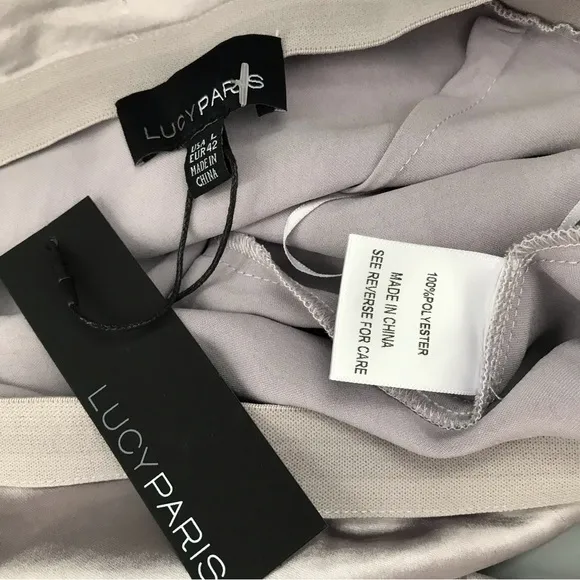Anthropologie Lucy Paris Pull On Dusty Purple Satin Midi Slip Skirt L Sleek Rare