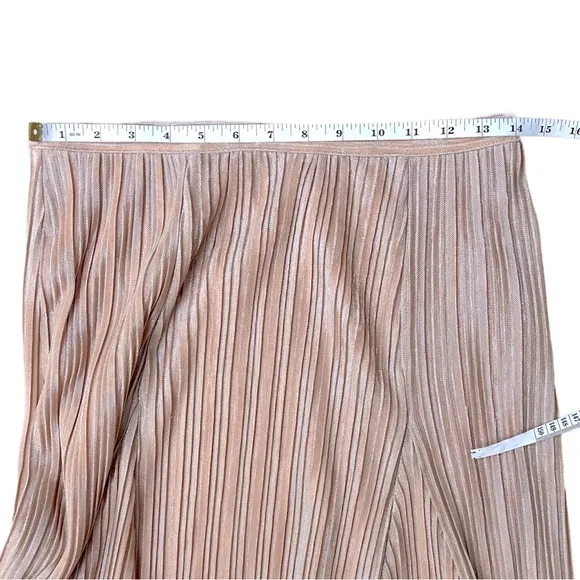 Anthropologie Maeve Shimmer Pleated Midi Skirt Fairy Whimsical Party Metallic