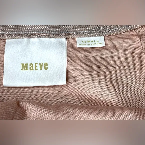 Anthropologie Maeve Shimmer Pleated Midi Skirt Fairy Whimsical Party Metallic