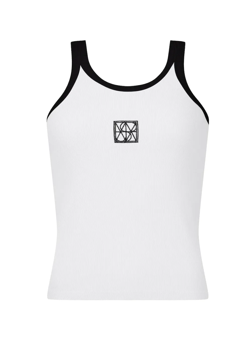 ARAMINTA JAMES Monogram Contrast Tank - Snow