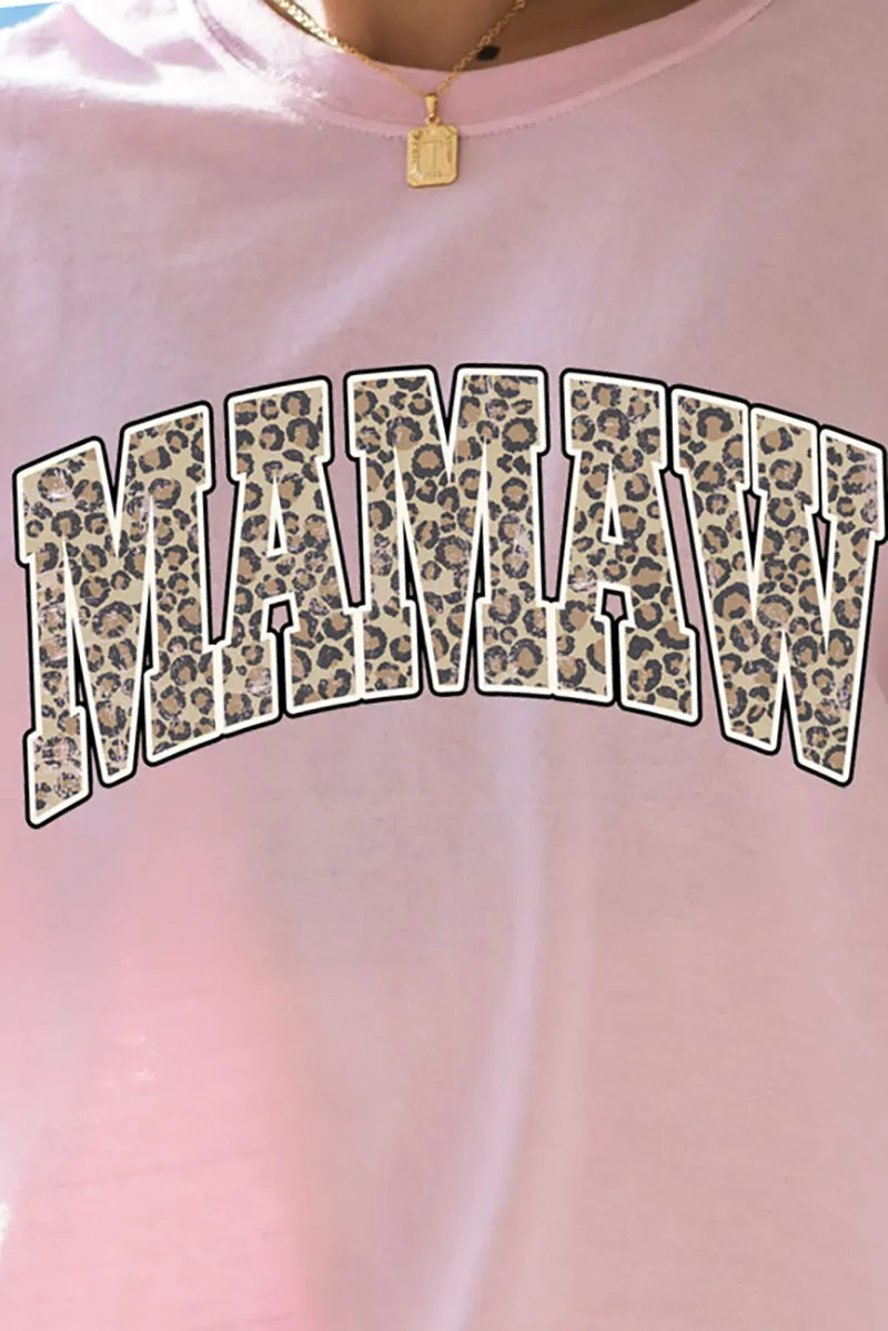 Arched Mamaw Leopard Dri-Power 50/50 Tee