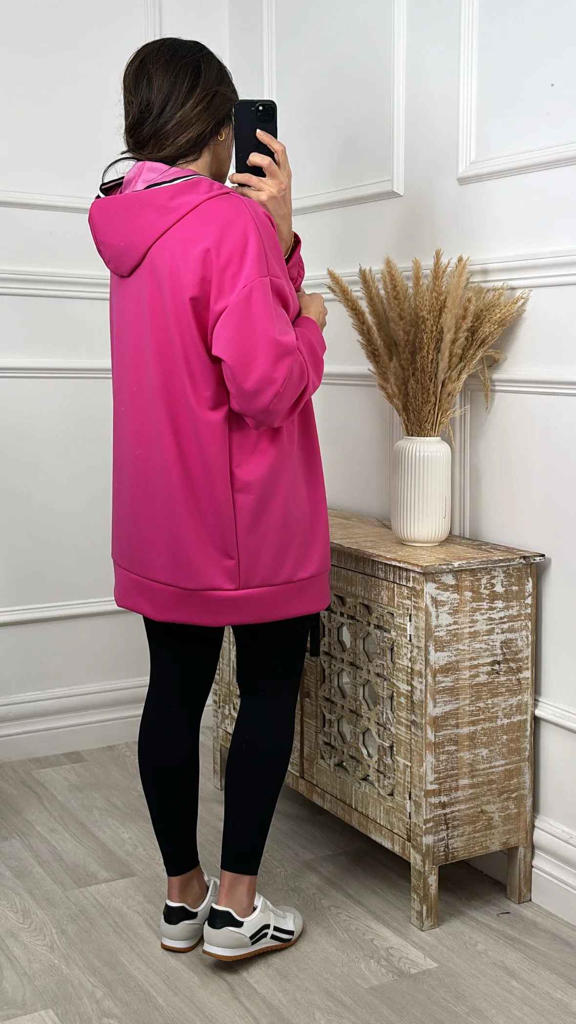 Ariela Fuchsia Hooded Zipper