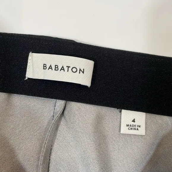 Aritzia Babaton Slip Skirt Size 4 Midi Green Navy Black Print EUC