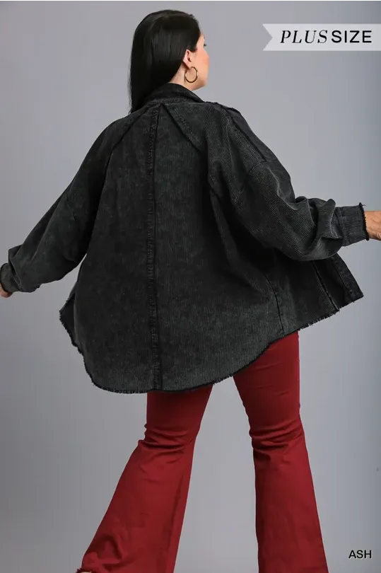 Ash Stone Wash Shacket