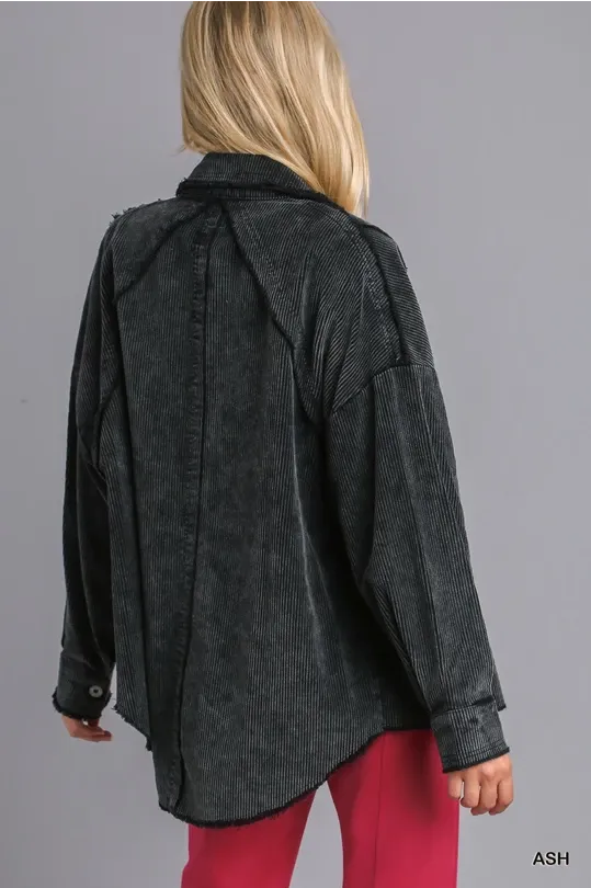 Ash Stone Wash Shacket
