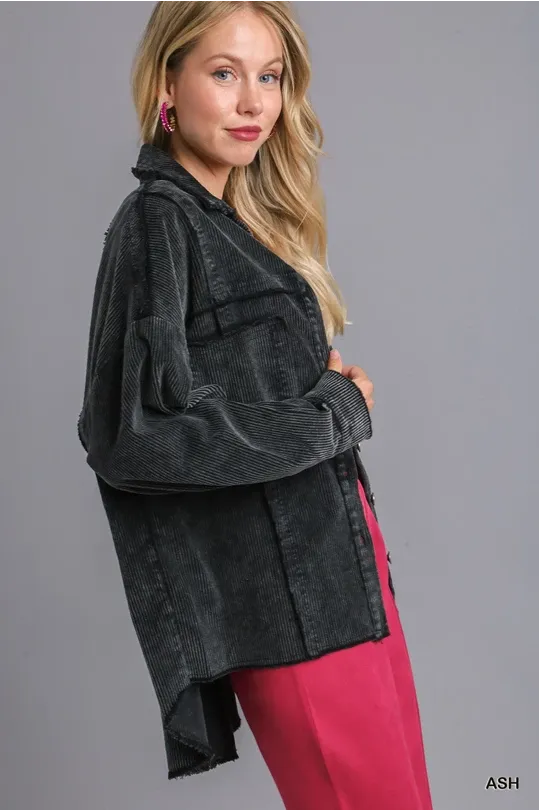 Ash Stone Wash Shacket