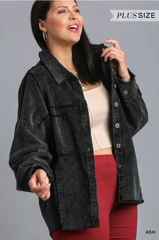 Ash Stone Wash Shacket