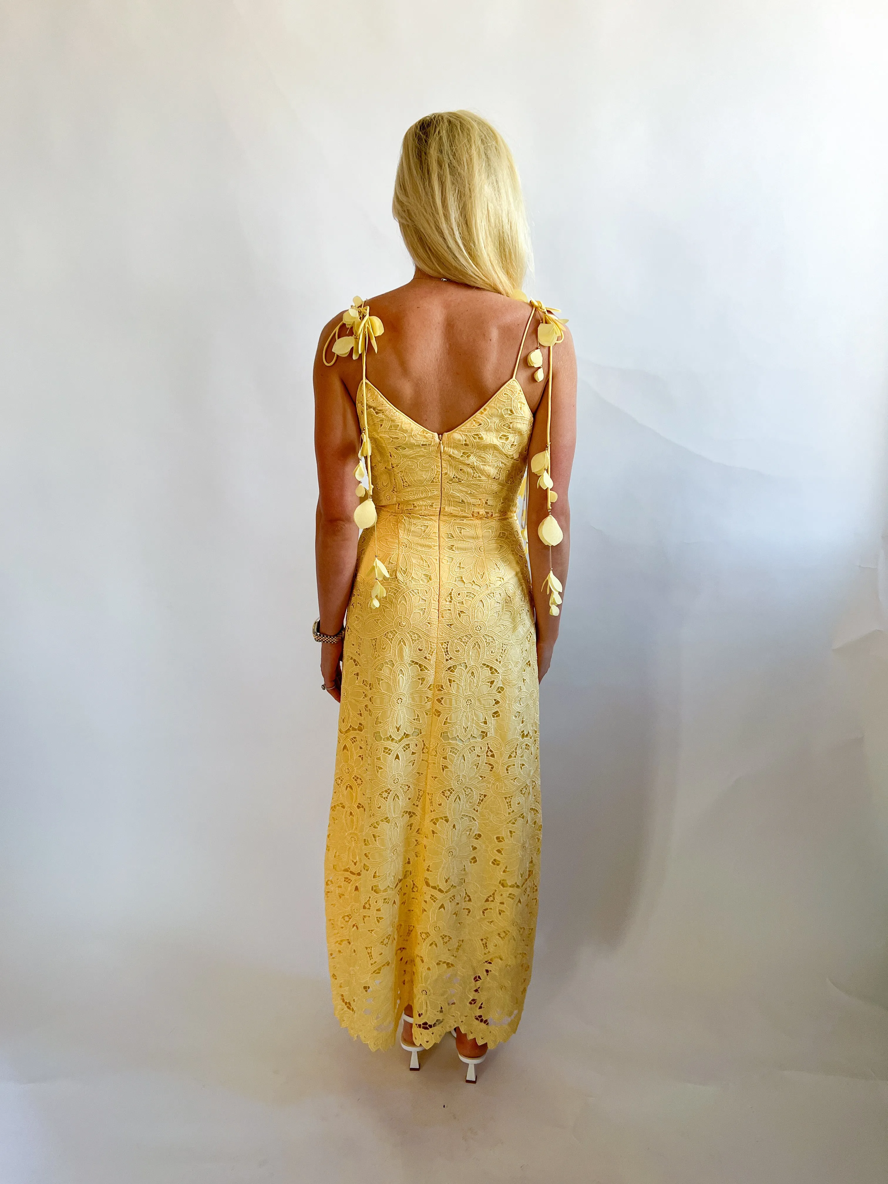 Azalia Button Front Lace Dress