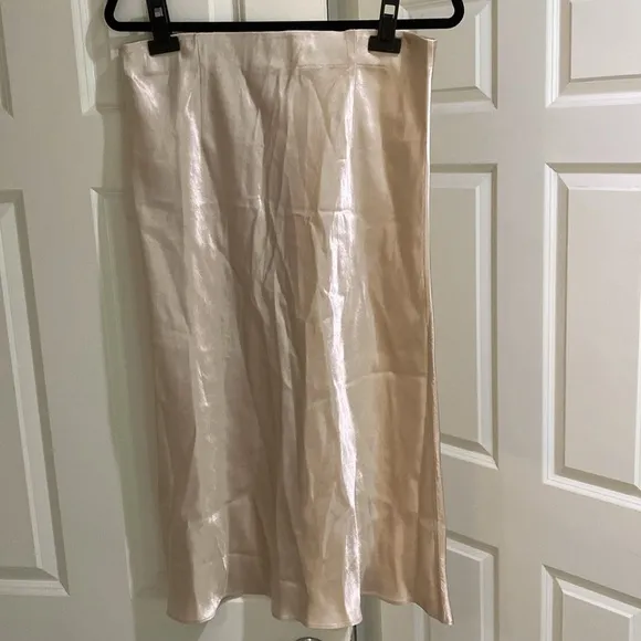 Babaton Aritzia Slip Satin Midi Skirt 14