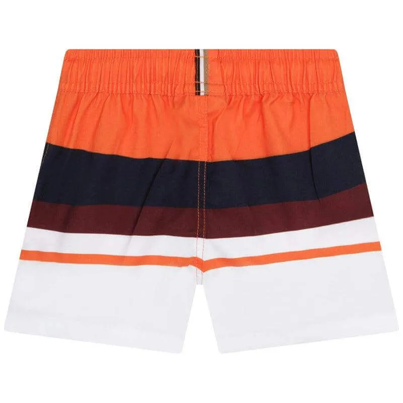 Baby Boys Orange Logo Swim Shorts