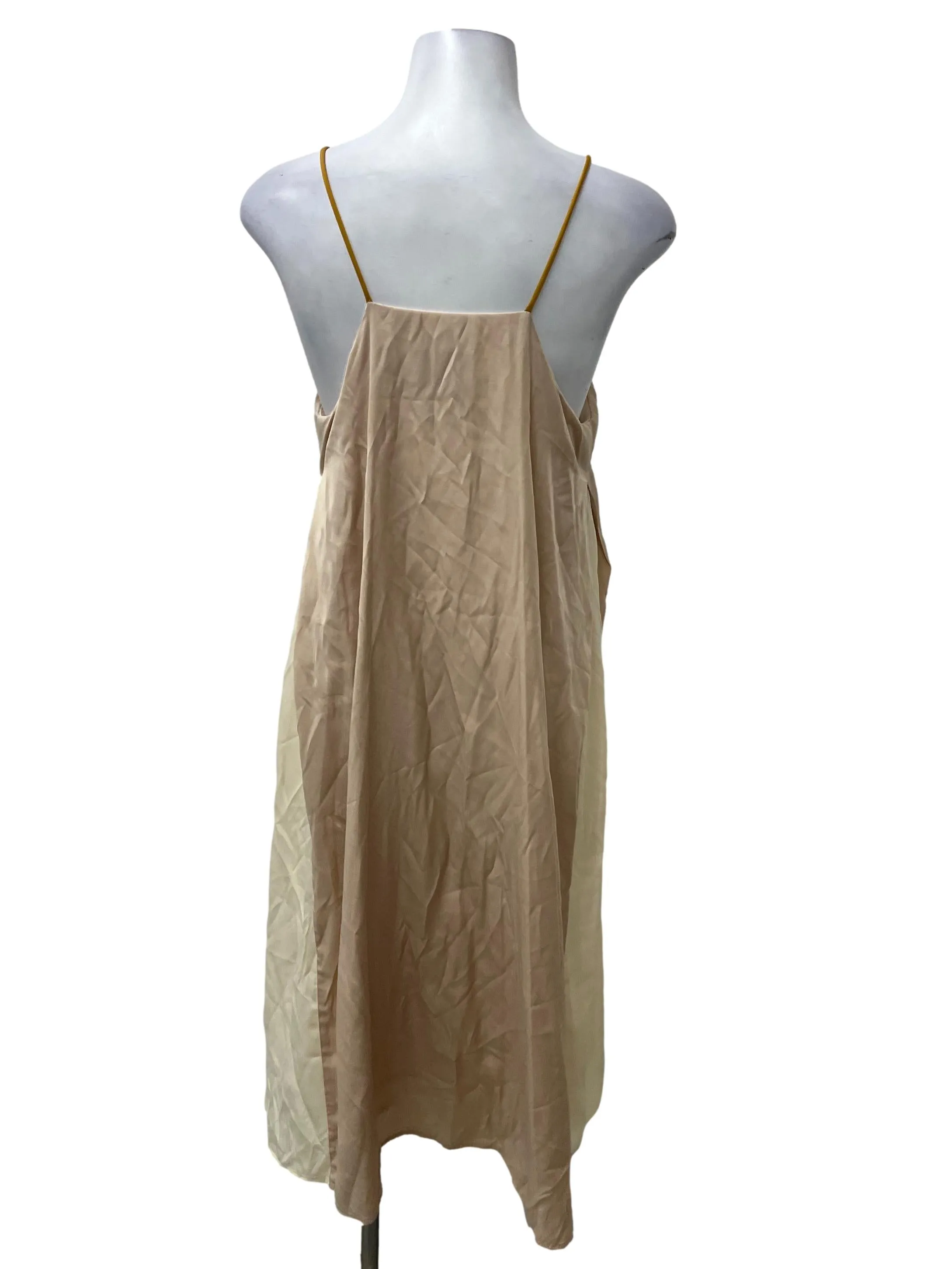 Beige Two Tone Slip Dress BTV
