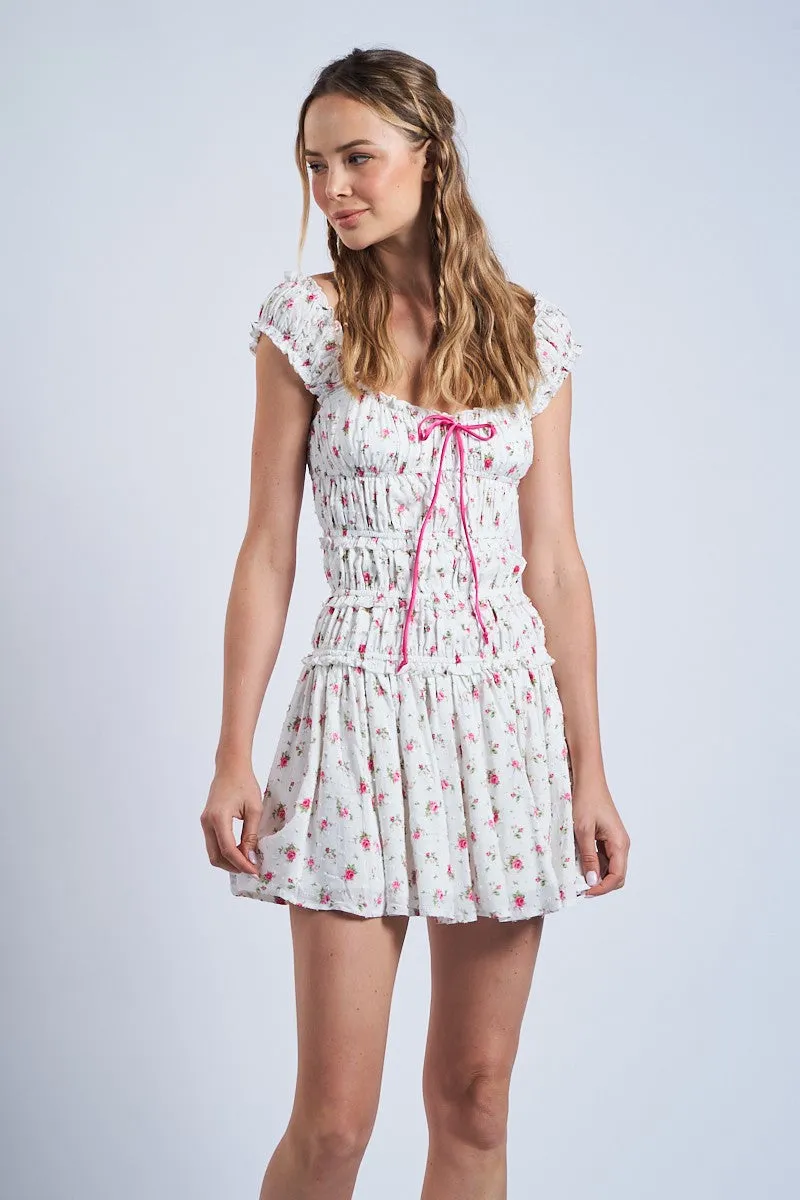 Belinda Floral Smocked Mini Dress