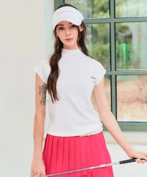 BENECIA 12 Sleeveless Mock Neck - White