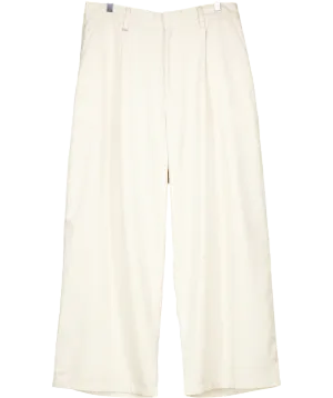 Bershka Cream Wide Leg Tailored Trousers UK 14
