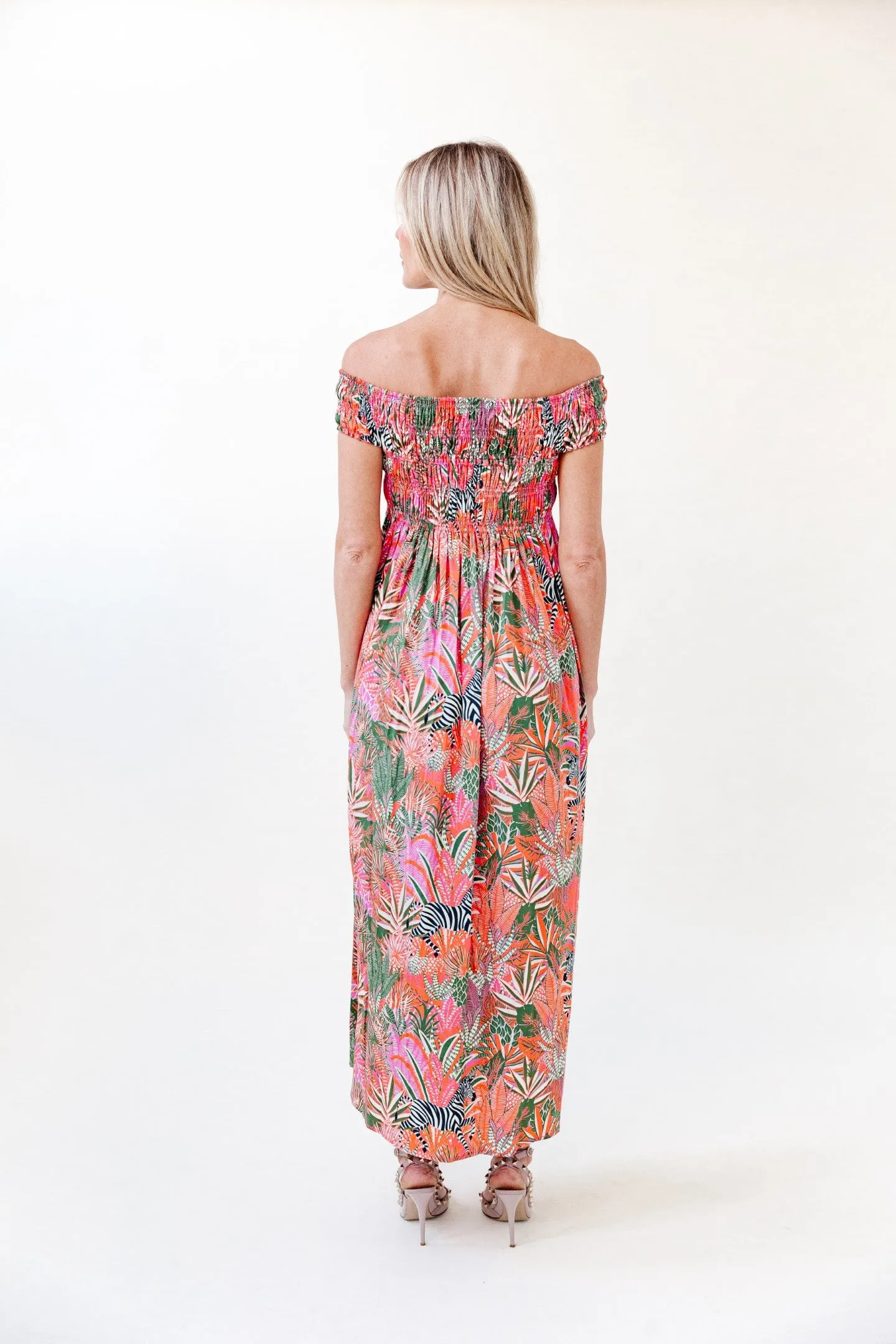 Beth Dress in Sunrise Zebra Soirée