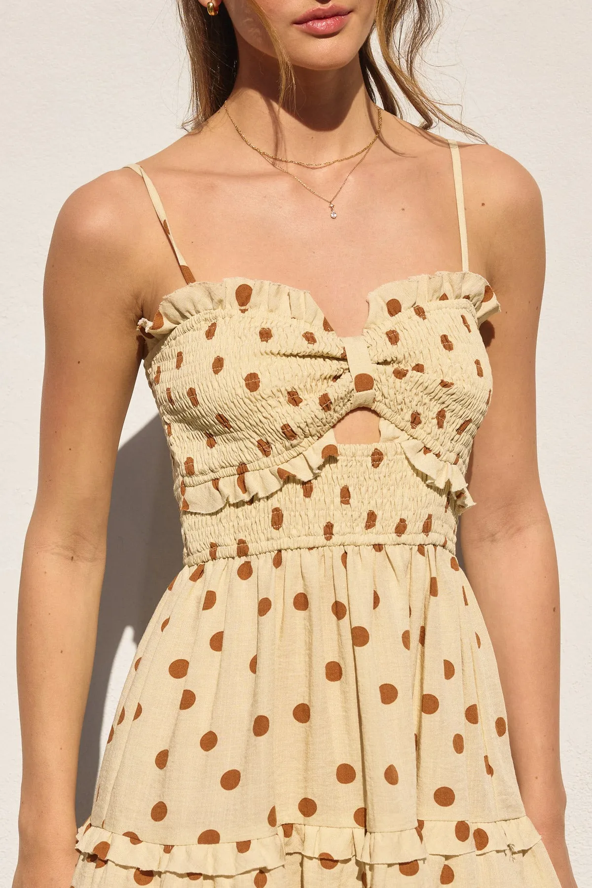 Betty Smocked Sweetheart Mini Dress