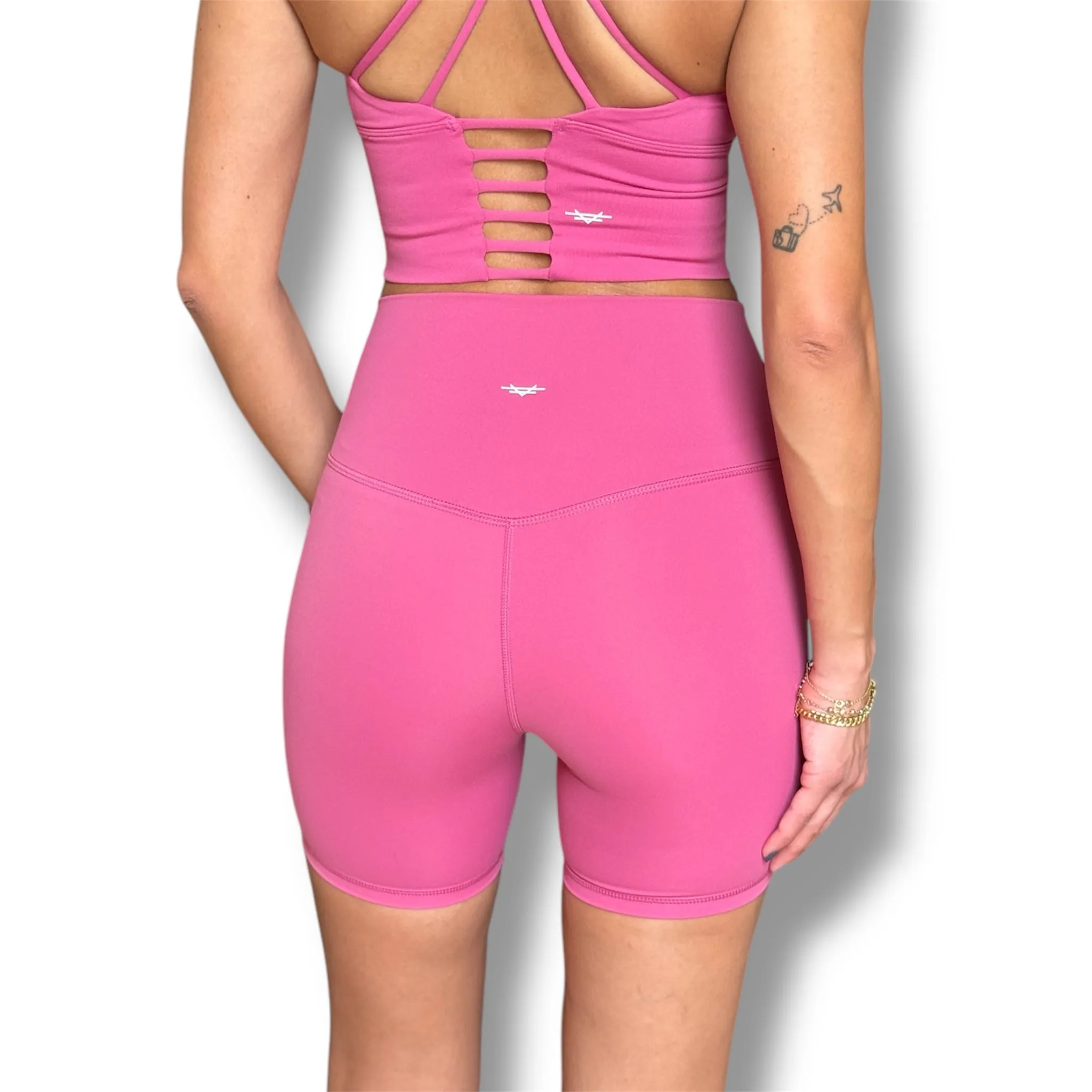 Biker Shorts - Pink Yarrow