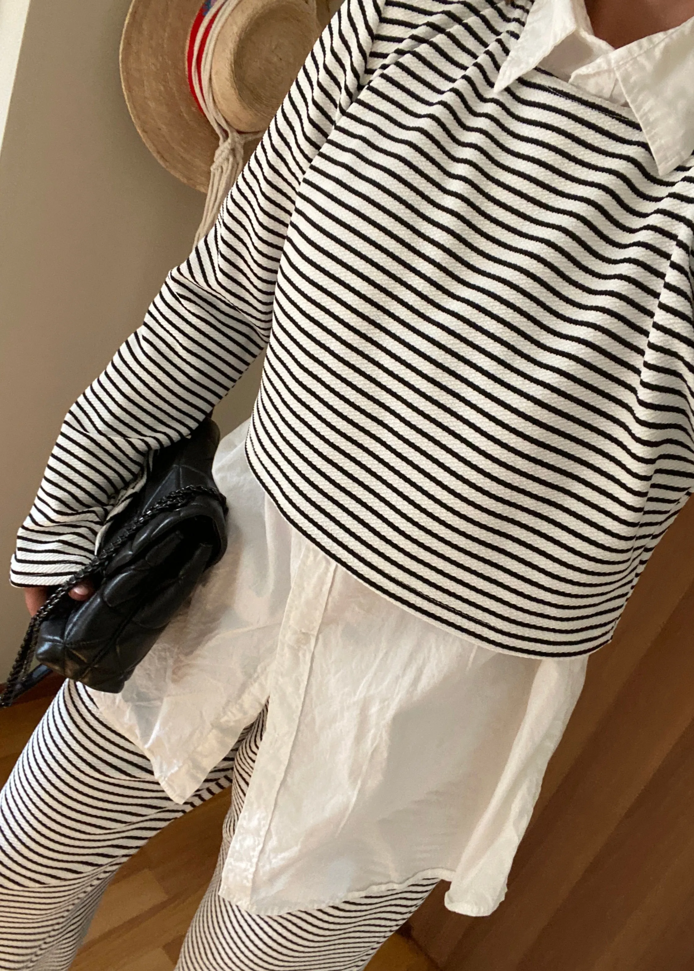 Black & White Stripe Loose Fit Trouser Co-Ord