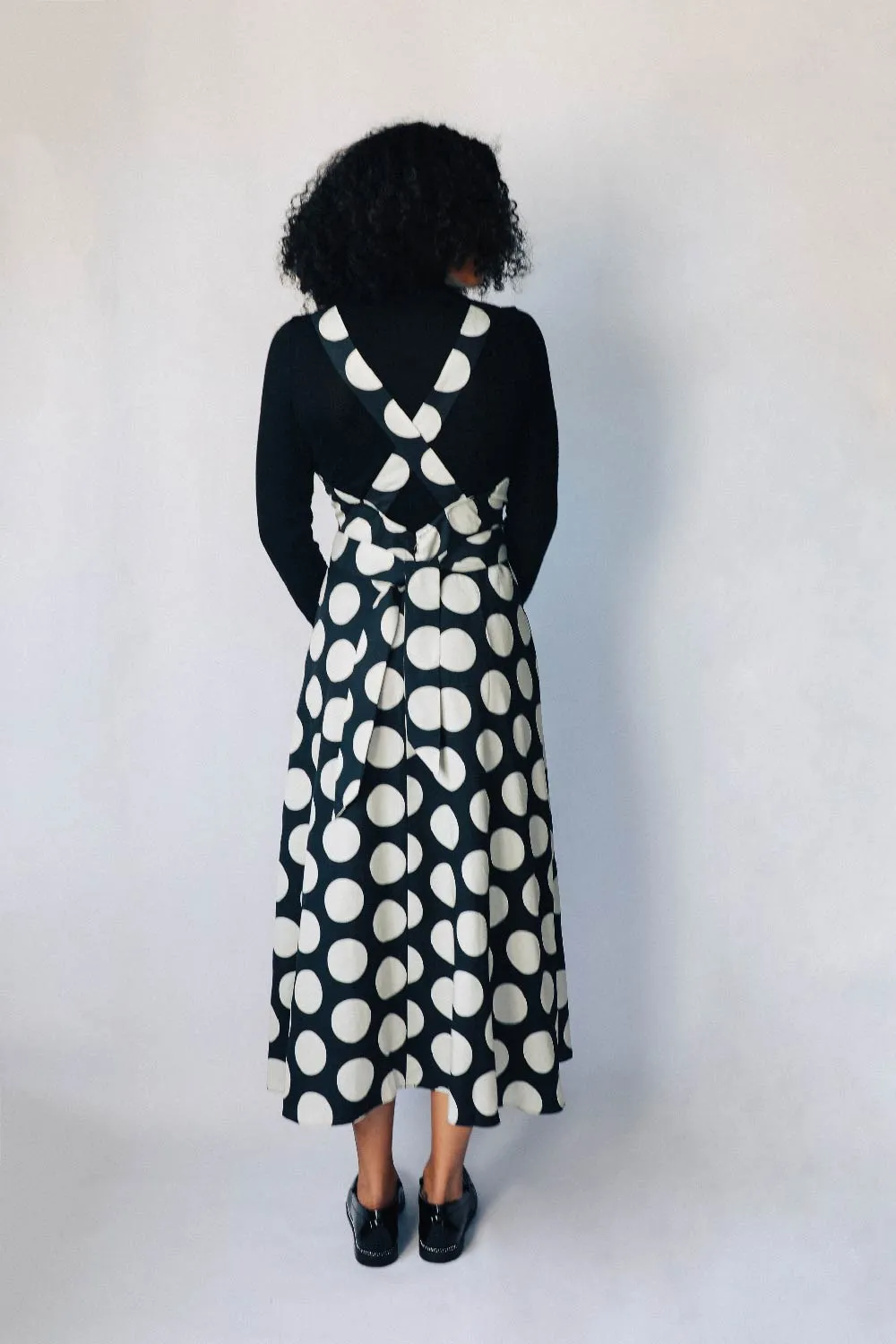 Black and Parchment Dots Slip