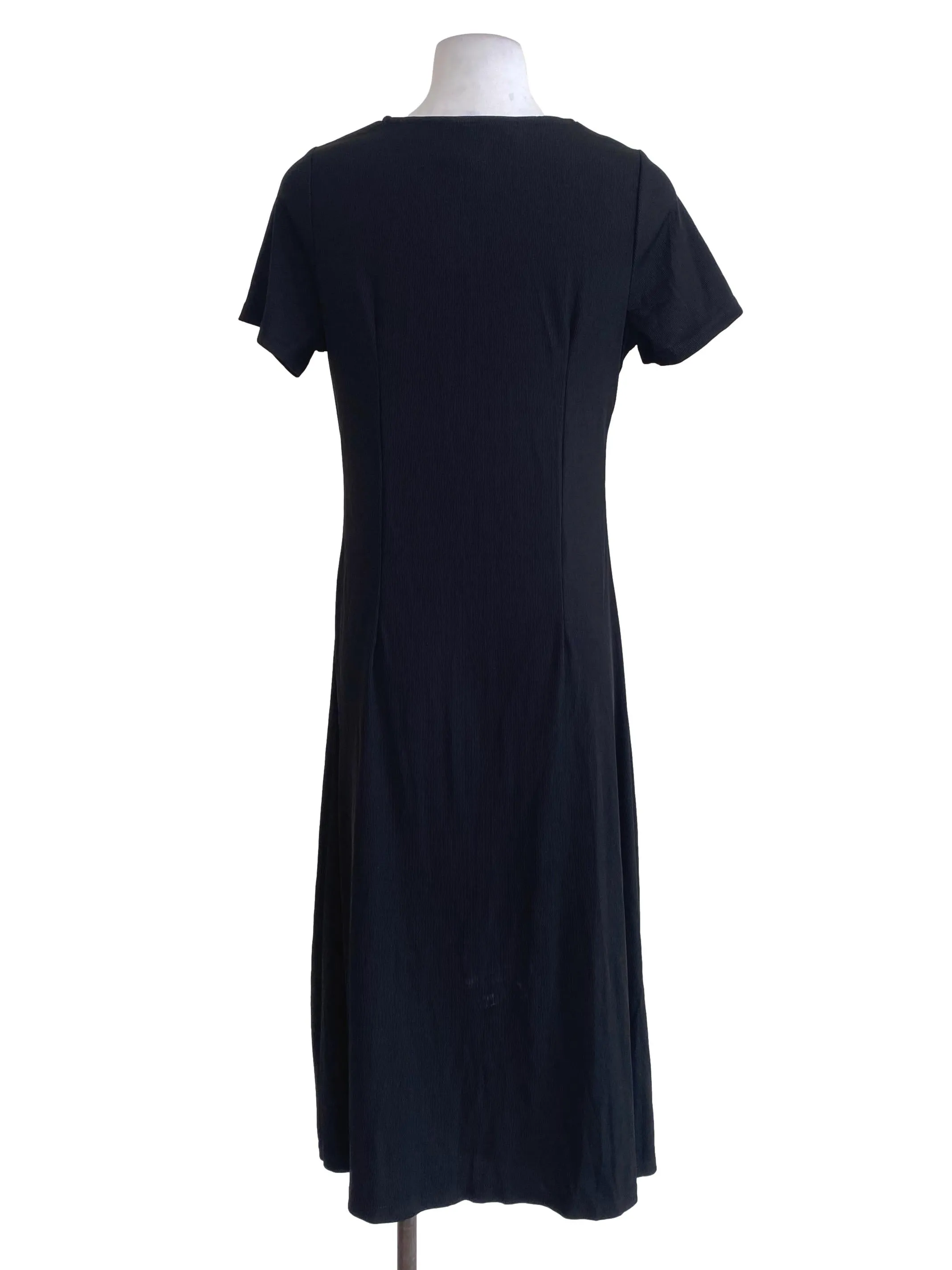 Black Knitted Slip Dress