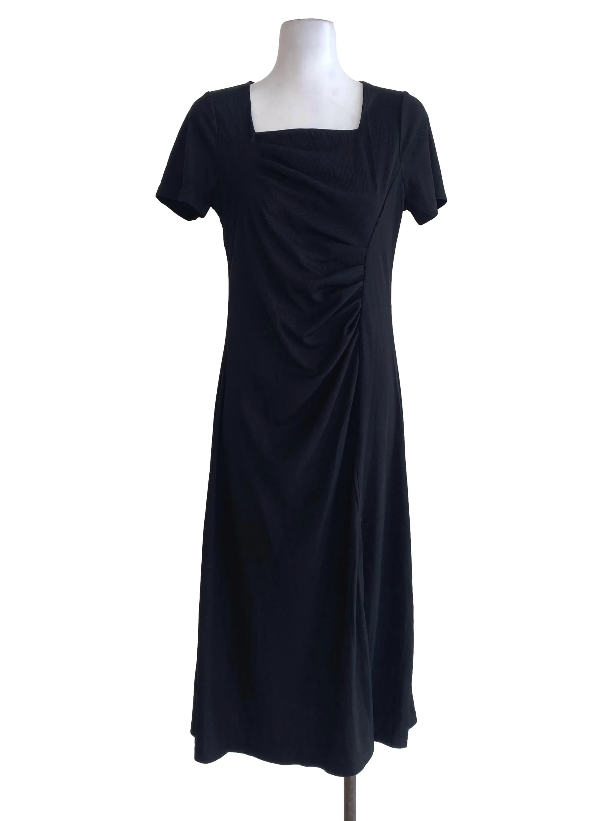 Black Knitted Slip Dress