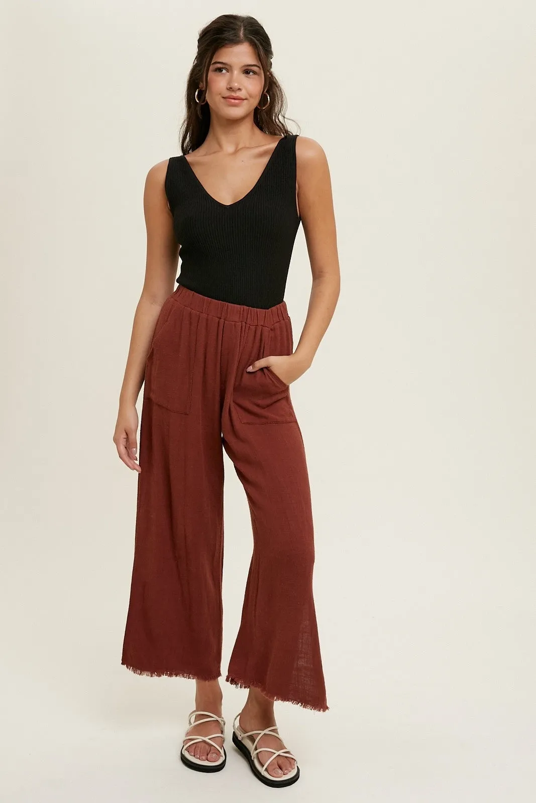 Black Ribbed Knit Tank