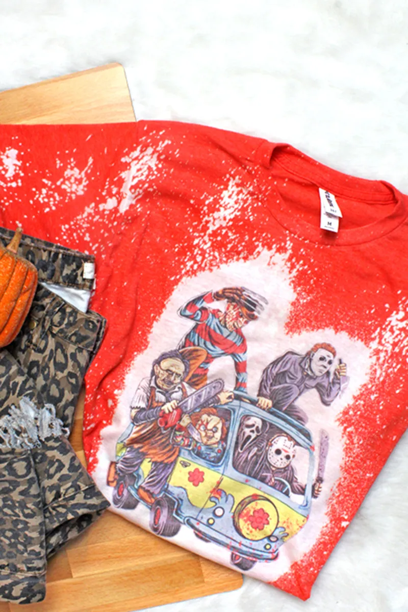 Bleached Halloween Gang Unisex Poly-Rich Blend Tee